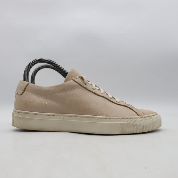 Common Projects Achilles Women's EU Size 37 Beige Leather Casual Sneakers Italy - Picture 1 of 11